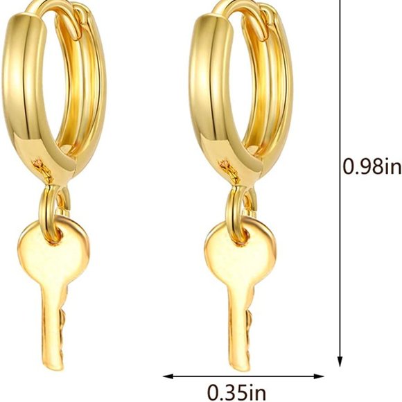 Key Small Hoop Earrings - Picture 4 of 4